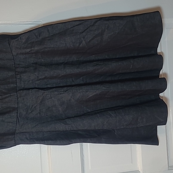 Gap Sleeveless Scoop Neck Black Chambray Fit & Flare Ballet Dress w/pockets Sz 4 - Picture 8 of 17